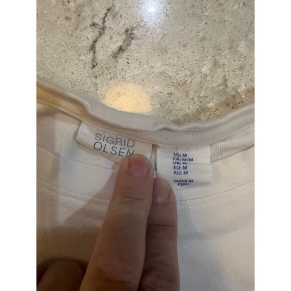 Sigrid Olsen Pima Cotton Tee – Size Medium - Picture 5 of 6